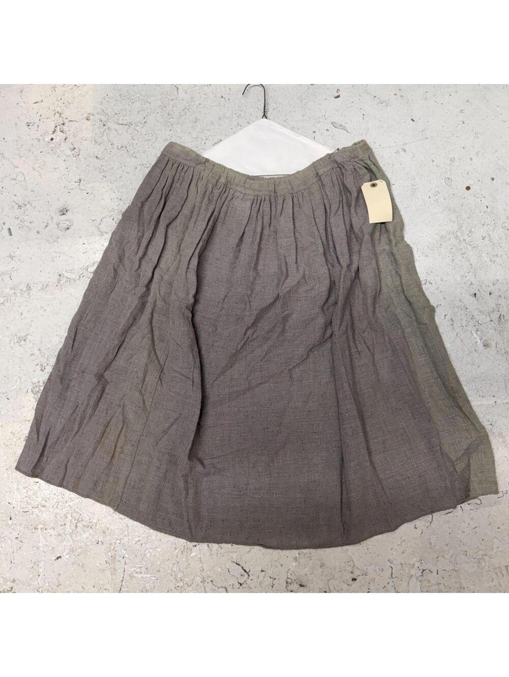 Vintage Film Costume 40s 50s Does Victorian Antique Style Faded Linen Skirt XL
